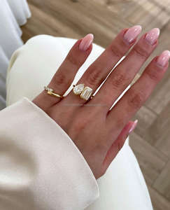 IGI/GIA Lab Grown Cut Diamond Vintage 14K Anillo de boda/compromiso amarillo Unisex Oro blanco fino para fiesta de aniversario-Worthy - Product Image 1