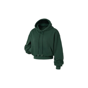 Trending Y2K <b>Aesthetic</b> Fleece Crop <b>Top</b> Hoodie Vintage Drop Shoulder Plain Dyed Men Cropped Pullover Hoodies Wholesale - Product Image 2
