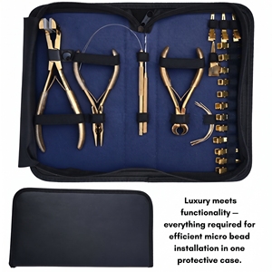 Kit de herramientas profesionales para extensiones de cabello: Alicates para microperlas, alicates para extensiones de queratina, cortador de queratina, clips de salón y alicates para extensiones de cinta. - Product Image 3