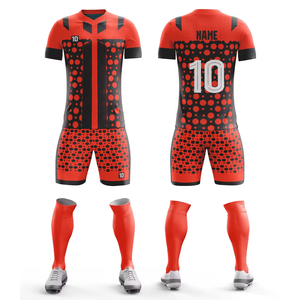 Ensemble de maillots de football personnalisés sublimés unisexe à manches courtes rose bleu imprimé tigre respirant 100% polyester adulte toutes saisons - Product Image 5