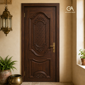 Puerta de Panel de Madera Sólida Clásica para Diseño de Interiores, Moldura Decorativa, Directo de Fábrica para Proyectos Residenciales GA-31S - Product Image 1