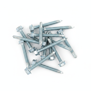 Premium Carbon Steel Hex Washer Head Self-<b>Drilling</b> Screws (Metric/Inch) Zinc Coated Class 8 Heavy Duty Corrosion Resistant Deep - Product Image 1