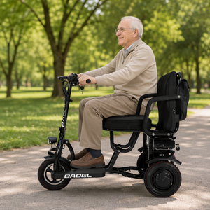 Tricycle électrique de loisirs urbain à trois <span class=keywords><strong>roues</strong></span> pour adultes, moteur 350W, pneu 10 pouces, cadre en alliage d'aluminium, personnalisable - Product Image 2
