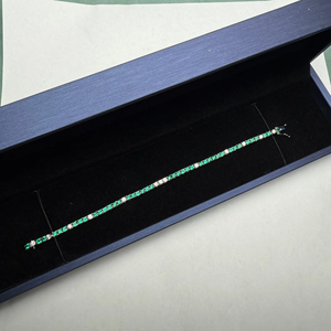 Pulsera de Plata 925 con Diamantes, Corte Brillante Redondo, Estilo Clásico, Uso Diario, Certificado IGI - Product Image 3