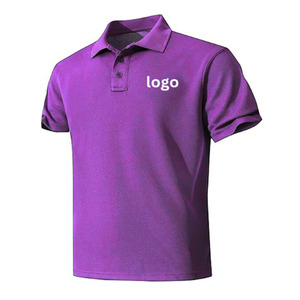 Mens Solid Polo Shirt Short Sleeve Button Breathable 180gsm Spandex/Polyester Knitted Jersey Fabric <b>Heat</b>-Transfer for Shirt - Product Image 2
