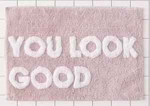 Tapis de bain 100 % coton tufté avec motif œil porte-bonheur et lettres – Tapis de salle de bain doux, absorbant, antidérapant et lavable pour la maison et l'hôtel - Product Image 4