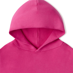 Sweat à capuche en molleton respirant avec logo frontal, en mélange de coton épais, couleur unie, hiver 2026 - Product Image 1