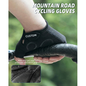 Wholesale Custom Made High Quality Heavy Duty Half-Finger Racing Cycling Gloves /Polyester/Spandex Materials Non-Slip - Product Image 5
