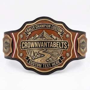 Leather Wrestling Champion <b>Belt</b> with Gold <b>Tone</b> Plates and Bold Red Eagle Design for Unisex Martial Arts, Sports and Award - Product Image 4