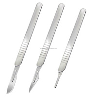 Couteau chirurgical manuel en acier inoxydable A-1 VERITAS Premium, manches réutilisables, instrument médical pour hôpital et soins intensifs