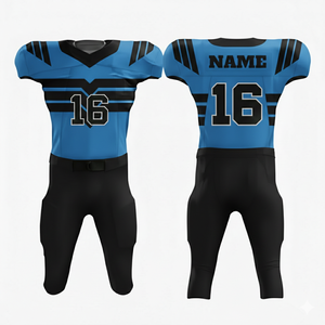 Uniforme de football américain robuste à double écusson, haute qualité, ajustement élastique, pour hommes - Product Image 3