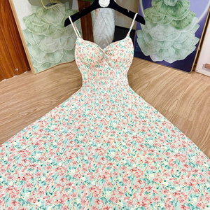 Vestido Maxi Elegante y Sencillo para Mujer, Lavable, Cómodo, Informal, Formal, con Cintura Natural, de Seda Tejida, Manga Corta - Product Image 4