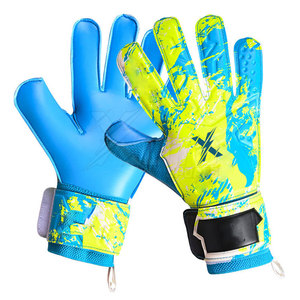 Nouveaux gants de gardien de but de football élégants pour équipe, avec logo du club imprimé, paume en latex, dos en mesh et bande extensible au poignet, pour l'extérieur - Product Image 3