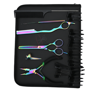 Hair Extension Tools Kit with Microlink Pulling Hook Hair Parting Ring Duckbill Clips Metal Pin Tail Comb hair extension Pliers - Product Image 1