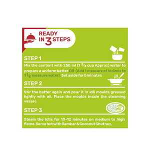 พรีเมี่ยมมาซาลาอิดลีมิกซ์ 200 กรัม ถุงข้าวสำเร็จรูปพร้อมปรุงรสอิดลีพรีมิกซ์ - Product Image 4