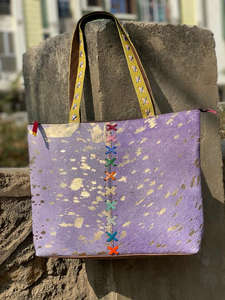 Meilleure vente véritable imprimé Animal en cuir de vachette femmes sacs fourre-tout haute qualité Style Vintage grande capacité Cowgirl sacs à bandoulière - Product Image 5