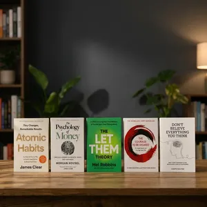 Set de 5 Libros de Psicología y Autoayuda: Teoría Mone Let Them, Coraje, No Ser Agradable, No Creer Todo lo Que Piensas, Tapa Blanda - Product Image 1
