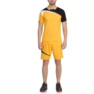 Football Men's Summer Streetwear <b>Track</b> Suit Set Breathable Quick Dry <b>T</b>-Shirt Shorts with Custom Front Logo 360g Polyester/Cotton - Product Image 3