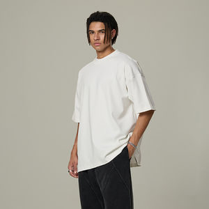 เสื้อยืดพิมพ์ลายตามสั่ง แฟชั่นเสื้อยืดพื้นฐาน เสื้อยืดผ้าฝ้ายเนื้อหนา เสื้อยืดเปล่าไซส์ใหญ่ ออกแบบเองได้ - Product Image 3