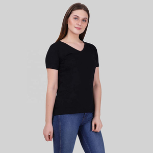 เสื้อยืดคอกลมผู้หญิง ผ้าใยไผ่ เรยอน นุ่ม เป็นมิตรกับสิ่งแวดล้อม น้ำหนักเบา แขนสั้น เสื้อลำลองฤดูร้อน ส่งออกจำนวนมาก พร้อมรับผลิตแบบ OEM - Product Image 5