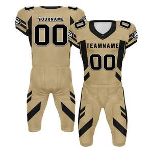 Uniforme de football américain unisexe personnalisé, respirant, en sergé, avec pantalon, équipement d'équipe personnalisé, grandes tailles, polyester/coton - Product Image 6