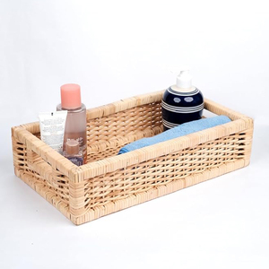 Superior Best Export Quality Rectangle <b>Woven</b> Rattan Serving Tray Home Tabletop Decoration Kitchenware Handmade <b>Woven</b> <b>Basket</b> Tray - Product Image 4