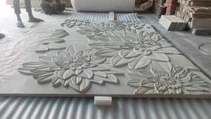 Panel de Pared Floral Contemporáneo, Tallado en Piedra Decorativo 3D para Montaje en Pared, Diseño Duradero para Salón y Sala de Estar - Product Image 4