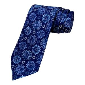 Luxury Blue Mandala Tie and Pocket <b>Square</b> Combo for Men | Premium Designer Formal <b>Set</b> | Stylish Wedding Party Business Accessor - Product Image 3
