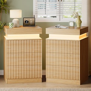Acacia Wood 3-Drawer Rectangle Dresser <b>Chest</b> Mid-Century Design Eco-friendly Durable Tabletop Bedroom Furniture Wholesale India - Product Image 3
