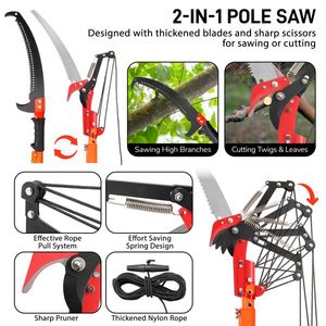 24ft Manual Pole Saw Set for <b>Garden</b> Hand <b>Tool</b> Use - Product Image 3