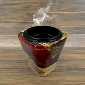 Imperial Glow Handmade Wooden <b>Oud</b> Resin Incense Burner Elegant <b>Bakhoor</b> Burner for High-End Home Fragrance and Prayer Room - Product Image 6