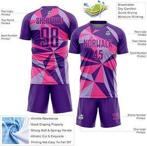 Uniforme de Fútbol de Último Diseño 100% Poliéster, Nuevo Estilo, Personalizado para Adultos, Color Personalizado, Logotipo Personalizado, Sin Mangas, Secado Rápido, Premium - Product Image 3