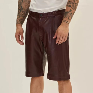 Shorts en cuir pour hommes sur mesure, vente en gros, haute qualité, fabriqués par des fabricants professionnels - Product Image 4