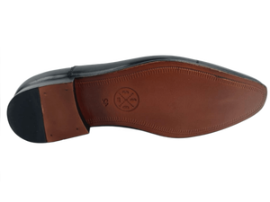 Zapatos Oxford de Vestir para Hombre, Negros, de Piel Vacuna, con Punta en Pico, Estilo Slip-On, para Oficina y Carrera Profesional, Color Sólido, Suela de Cuero Antideslizante con Amortiguación de Aire - Product Image 2