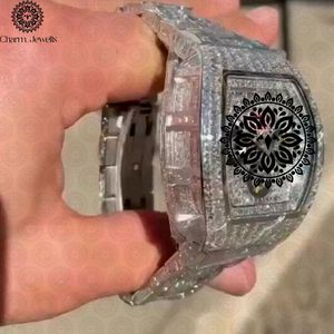 Montre de luxe Charm Jewells en acier inoxydable, boîtier carré 40 mm, mouvement mécanique analogique, pour homme, résistance à l'eau 10 bars, bracelet tendance - Product Image 2