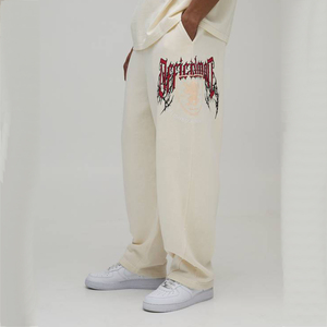 Screen Printed <b>Custom</b> Men's Jogger Personalized Long Sleeve Streetwear OEM Casual Wear <b>Custom</b> Design Apparel Bottom Clothing - Product Image 3