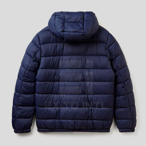<b>Men</b> Hooded Puffer <b>Jacket</b> with Customized Front Logo Eco-Friendly Winter Long Sleeve in Adult Size 2026 Factory New Arrival - Product Image 2