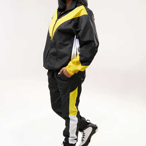 Custom logo Windbreaker Set Men Nylon Tracksuit Waterproof <b>Jacket</b> and Shorts Set OEM Streetwear zip up Windbreaker Suit - Product Image 4