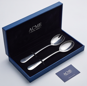 Classic Salad Server Duo Stainless Steel Satin <b>Mirror</b> Polish Deep Oval Spoon Perfect For Luxurious Party And Gifting Handcrafted - Product Image 3