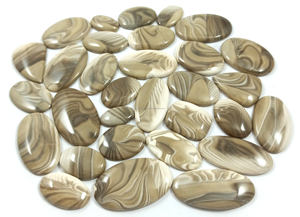 หินโมราอัญมณีทรงหลวมขัดด้วยมือกึ่งเรียบดีไซน์เรียบด้านหลังเรียบเรียบ - Product Image 6