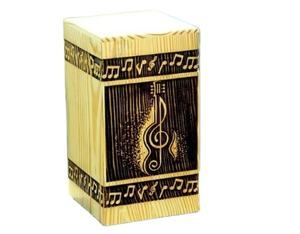 Urne funéraire en bois pour mélomanes avec gravure pour cendres humaines Cadeaux personnels Enterrement décoratif - Product Image 1