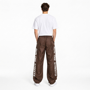 Wholesale Men Lightweight Printed Wide Leg <b>Windbreaker</b> Pants 100% Nylon Waterproof Breathable Quick Dry Streetwear <b>Camping</b> - Product Image 4