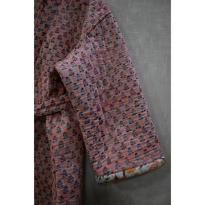 Lavinas - Vestido Largo de Algodón Acolchado con Estampado Floral para Mujer, Cuello en V, Cierre con Cordón, Estilo Bohemio, Hecho a Mano en India, Ligero y Suave - Product Image 3