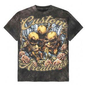 T-shirt surdimensionné à manches courtes pour homme, imprimé crâne casino personnalisé, style streetwear, en coton, col rond, coupe classique - Product Image 2