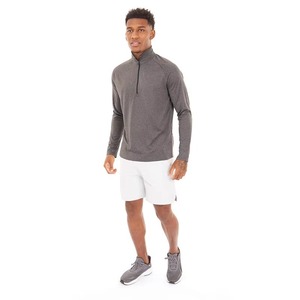 <b>Mens</b> Streetwear Hoodies Heavy GSM Cotton Fleece <b>Sweatshirt</b> OEM Custom Design Wholesale Fashion <b>Men's</b> Gray Quarter <b>Zip</b> Pullover - Product Image 5