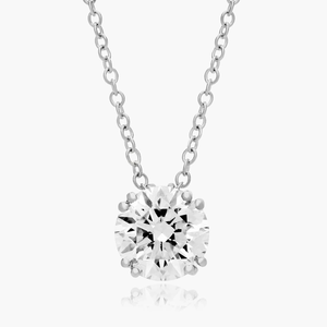 Collier en argent sterling 925 avec diamant moissanite, collier élégant en bijoux fins, pendentif diamant de luxe, cadeau pour femmes - Product Image 1