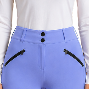 Leggings de equitación para mujer, color azul lavanda, cintura alta, pantalones de entrenamiento ecuestre, elásticos, cómodos - Product Image 4