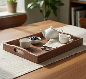 Solid Wood <b>Foldable</b> Eco Friendly Serving Tray Wooden Coffee <b>Table</b> Tray Handmade <b>Kitchen</b> Decor & Catering Housewarming Gift - Product Image 1