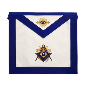 Tablier de Maître Maçon de Luxe avec Broderie de l'Œil Tout-Voyant, Régalia Maçonnique Premium Faite à la Main pour Loge Maçonnique, Boutique de Régalia Maçonniques - Product Image 1