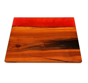 Tabla de cortar de resina epoxi con acabado brillante y madera para cortar frutas, verduras y carne, tabla de cortar hecha a mano para utensilios de cocina. - Product Image 4